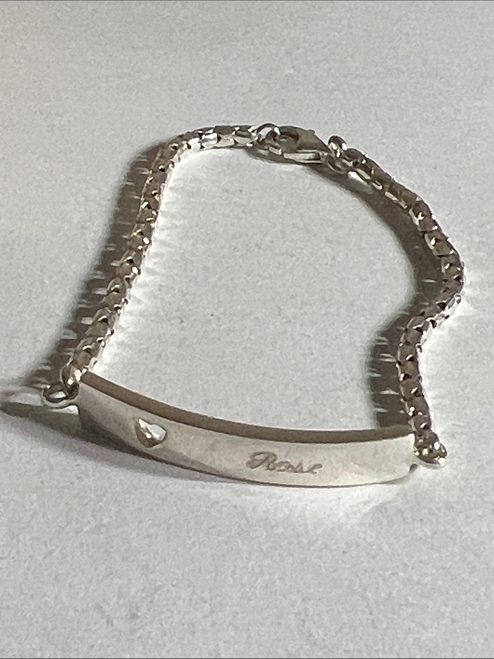 925 Sterling Silver ID Bracelet in 925 Silverp